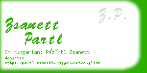 zsanett partl business card